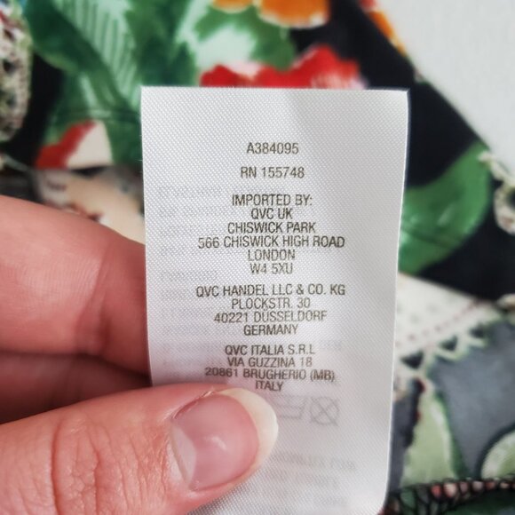 Attitudes by Renee Regular Womens Floral Print Colorful Button Up Blouse Size L - Picture 5 of 9